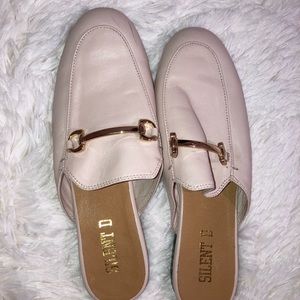Silent D Blush mules with gold horsebit nature breeze size 38